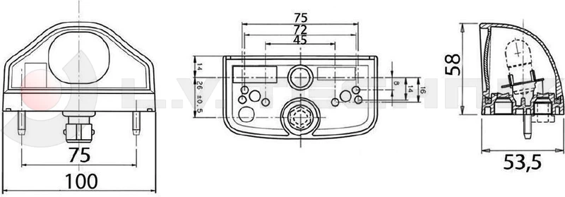 Plate light bulb JPT 2p