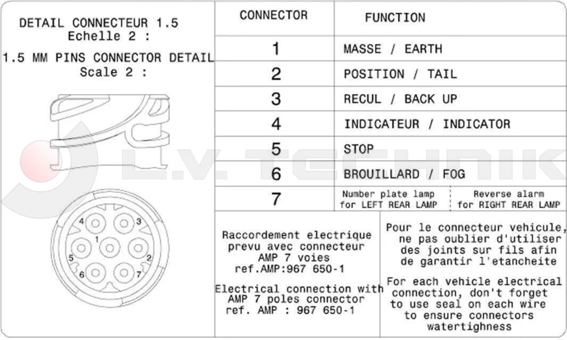 Iveco rear lamp bulb right