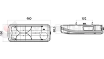 Mercedes Sprinter, Volkswagen Crafter hátsó lámpa bal