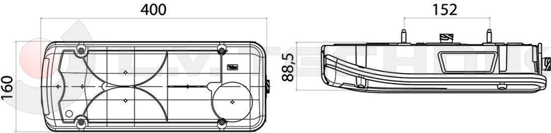 Mercedes, VW rear lamp right