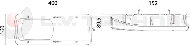 Volkswagen Crafter hátsó lámpa izzós bal