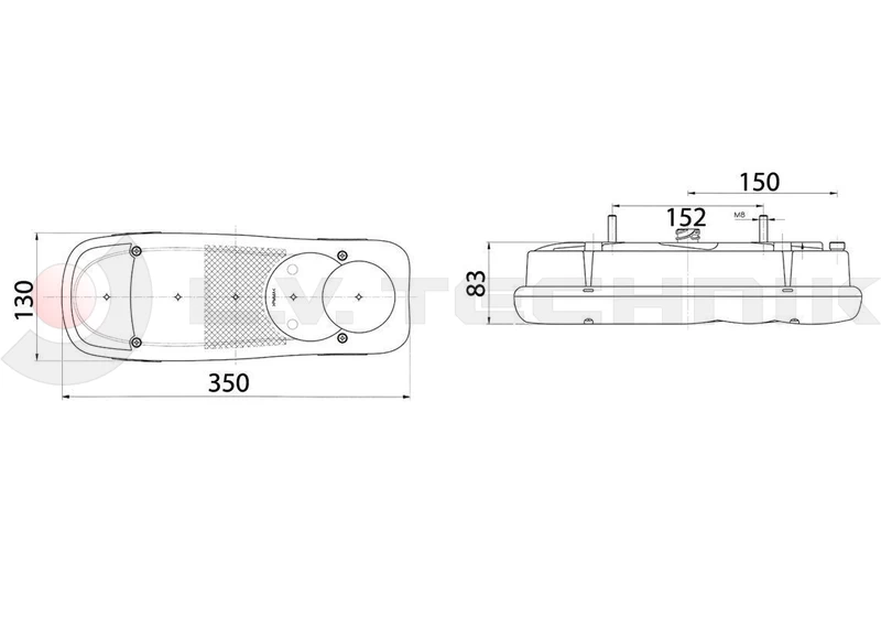 Rear lamp bulb