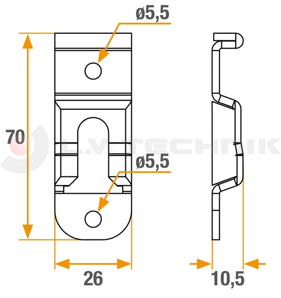 Pocket to Rivet for Elegant Lock