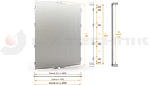 Aluminium door 2400-2500mm