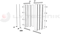 Aluminium door 2400-2500mm