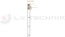 Alumínium hátsó ajtó SZ:2490 2500-2600mm 2 záras