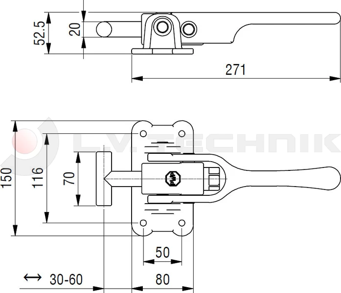 Over-center fastener