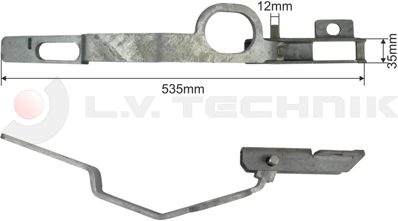 Left front tarpaulin tensioner for Schmitz trailer