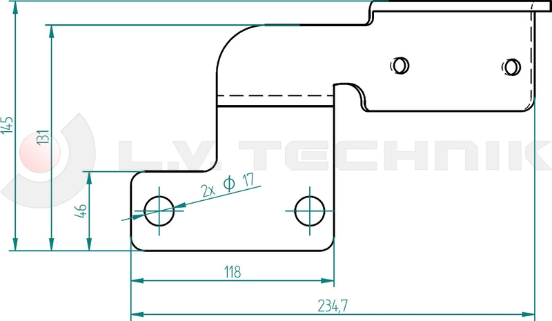 Tarpaulin tensioner holder left