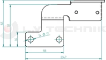 Tarpaulin tensioner holder left