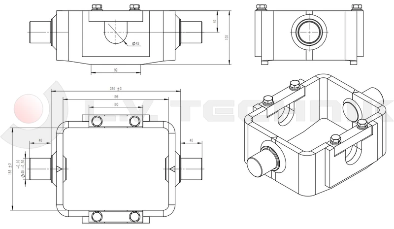 Hydralic cylinder 1245/5stage/8t kit