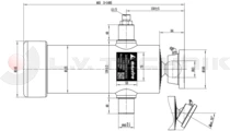 Hydralic cylinder 1500/5stage/8t kit