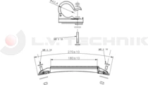 Mudguard bracket plastic adjustable 42mm hinge