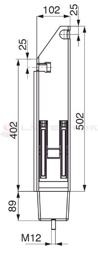 Tipper pillar 400/500 25mm rear left