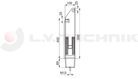 Tipper pillar 400/500 25mm rear left