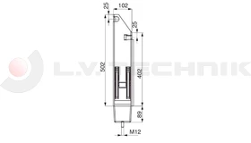 Tipper pillar 400/500 25mm rear right