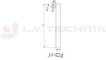 Sideboard head for tipper pillar 400mm left