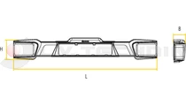 Rear light holder board extendable