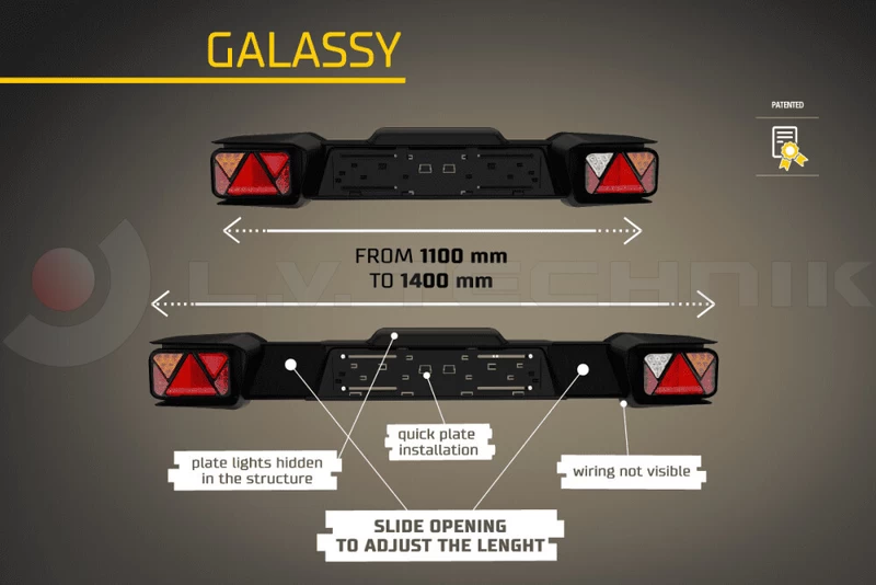 Rear light holder board extendable