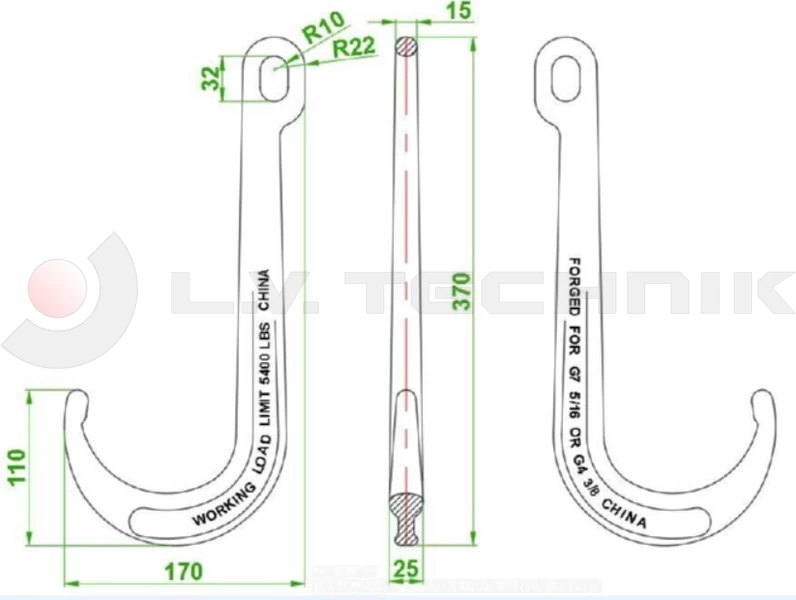 J hook 2,4t