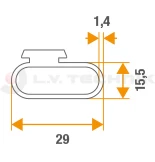 Gasket for rear door