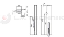 Dropside lock 3000XF 400mm left