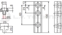 Bracket side pillar & tip pillar 4000XF