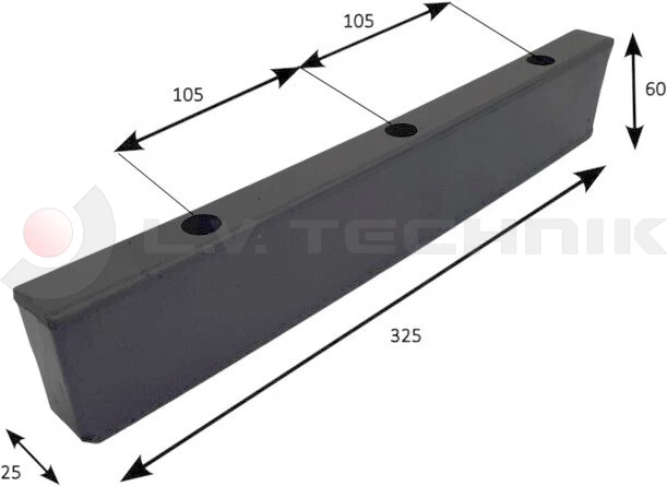 Rubber Buffer Schmitz 325x60x25