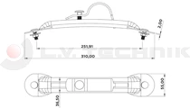 Mudguard bracket adjustable 42mm