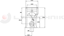 Tipper ball 100mm horizontal socket TIPO II