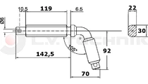 Tipper ball 100mm horizontal pin TIPO I