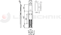 Middle pillar 400/500 25mm TOP complete