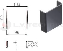 Tipper pillar 400/500 25mm rear right