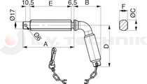 Tipper ball 80mm horizontal pin TIPO I