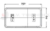 Tail lamp 12/24V 3 functions