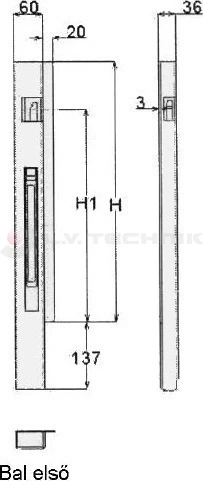 Pillar 400 25mm front right