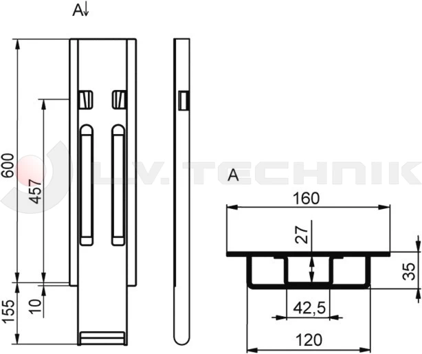 Pillar Kinnegrip K20 600 middle