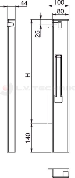 Tipper pillar 900 wedge 30mm front right