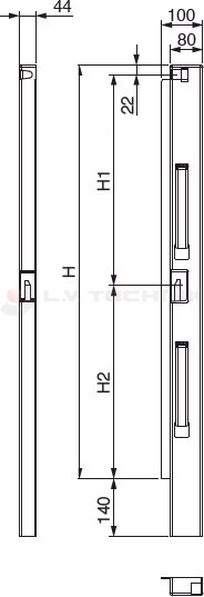 Tipper pillar 1000 wedge 30mm front right