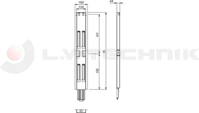 Tipper pillar 1000 wedge 30mm middle