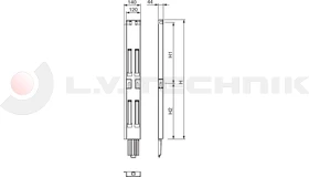 Tipper pillar 1000 wedge 30mm rear left