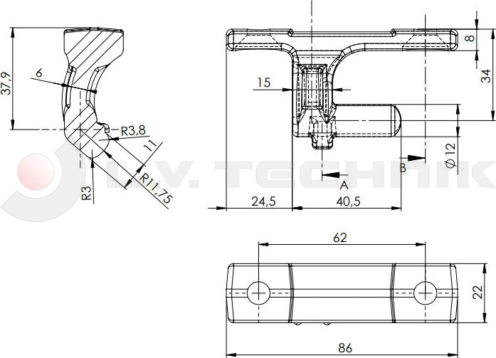 Hinge pin 85mm