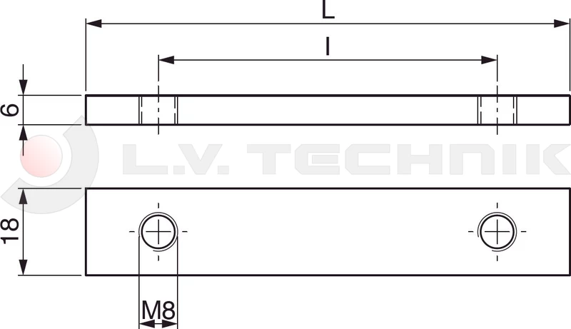 Steel sheet 62mm 85x18x6