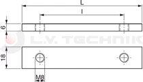 Steel sheet 62mm 85x18x6