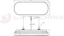 Universal LED rear lamp 3-functional