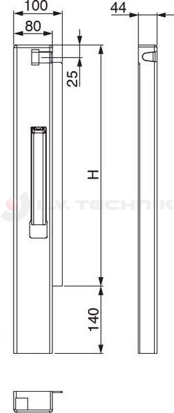 Tipper pillar 600 wedge 30mm front left