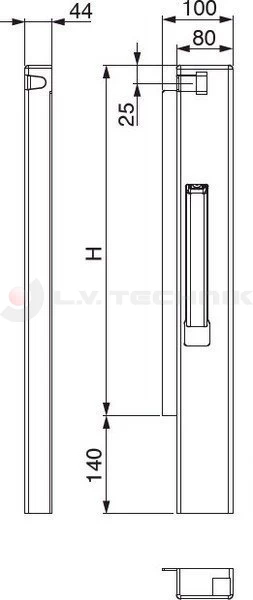 Tipper pillar 600 wedge 30mm front right