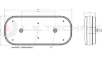 LED rear lamp 6 functions with plate number light left