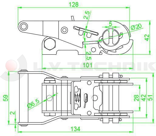 Ratchet 25mm 1t