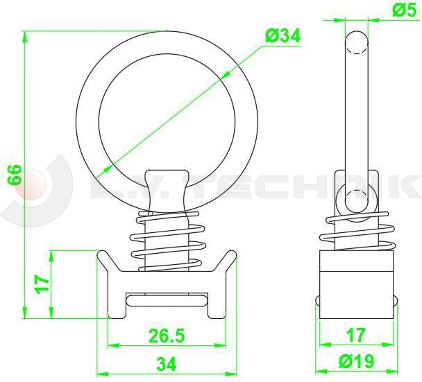 Airline hook 25mm 1t